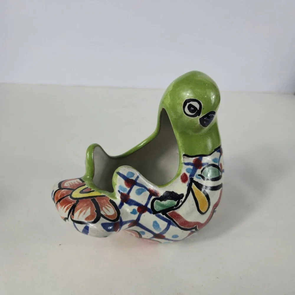 Talavera Dove Planter Hand Painted Mexican Art Succulants